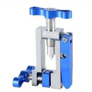 WEST BIKING YP0719252 Bicycle Oil Needle Installation Tool Cycling Tubing Jack Repair Tool(Silver Blue)