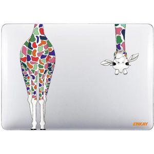 Enkay Hat-Prince Forest Series Patroon Laotop Beschermende kristallen Case voor MacBook Air 13.3 Inch A1932 2018 (Giraffe Pattern)