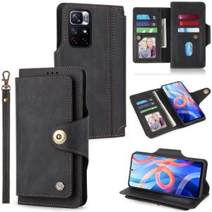 Voor Xiaomi Redmi Note 11 Pro 5G / 4G Buitenlandse Pola 9 Card-Slot Oil Side Leather Phone Case (Black)