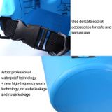 Outdoor Waterproof Double Shoulder Bag Dry Sack PVC Barrel Bag  Capacity: 30L (Black)
