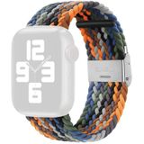 Gevlochten + roestvrijstalen vervanging horlogebanden voor Apple Watch Series 7 45 mm / 6 & SE & 5 & 4 44mm / 3 & 2 & 1 42mm (Camouflage Kleurrijk)