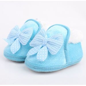 Lente herfst en winter Baby Cotton Shoes Laarzen Dikke Warme Zachte onderste boog peuter schoenen  maat:12(Blauw)