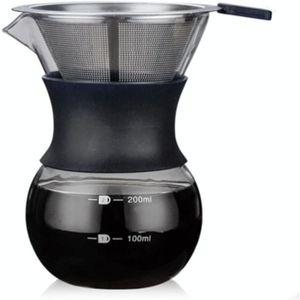 High Temperature Resistant Coffee Maker  Capacity:200ml  Style:With Strainer