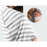 Multifunctional Cotton Nursing Towel Safety Seat Cushion Stroller Cover(Red and White Wavy Stripes)