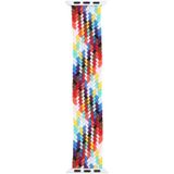 Metal Head Braided Nylon Replacement Watchbands  Size: XS 128mm For Apple Watch Series 6 & SE & 5 & 4 40mm / 3 & 2 & 1 38mm(Colorful)