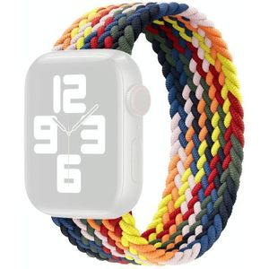 Metal Head Braided Nylon Replacement Watchbands  Size: XS 128mm For Apple Watch Series 6 & SE & 5 & 4 40mm / 3 & 2 & 1 38mm(Colorful)