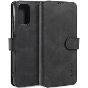 For Galaxy S20+ DG.MING Retro Oil Side Horizontal Flip Case with Holder & Card Slots & Wallet(Black)