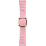 Modern Style Silicone Replacement Strap Watchband For Apple Watch Series 6 & SE & 5 & 4 40mm / 3 & 2 & 1 38mm  Style:Rose Gold Buckle(Light Pink)