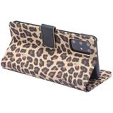 For Galaxy S20 Leopard Pattern Horizontal Flip Leather Case with Holder & Card Slots(Yellow)