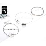 3 PCS Silver Bohemian Hollow Arrow Compass Beads Chain for Women(Silver)