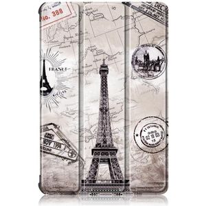 For Huawei Enjoy Tablet 2 10.1 inch / Honor Pad 6 10.1 inch Colored Drawing Pattern Horizontal Flip Leather Case with Three-folding Holder & Sleep / Wake-up Function(Retro Tower)