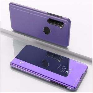 For Xiaomi Redmi Note 8T Plated Mirror Horizontal Flip Leather with Stand Mobile Phone Holster(Purple Blue)