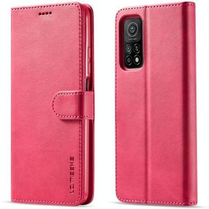 For Xiaomi Mi 10 5G / Mi 10T Pro 5G LC.IMEEKE Calf Texture Horizontal Flip Leather Case with Holder & Card Slots & Wallet(Red)