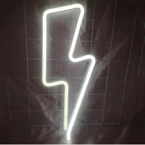 Neon LED Modellering Lamp Decoratie Nachtlampje  Voeding: USB (White Thunder)