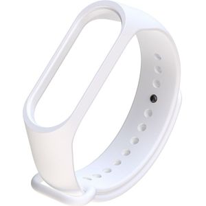 Bracelet Watch Silicone Rubber Wristband Wrist Band Strap Replacement for Xiaomi Mi Band 3(White)