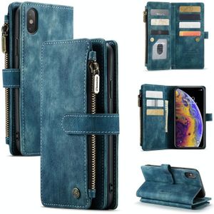 Caseme-C30 PU + TPU Multifunctionele Horizontale Flip Leren Case met Houder & Card Slot & Portemonnee & Rits Pocket voor iPhone XS MAX