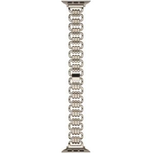 U-ketting metalen horlogeband voor Apple Watch Ultra 49 mm / serie 8 & 7 45 mm / SE 2 & 6 & SE & 5 & 4 44 mm / 3 & 2 & 1 42 mm (Starlight)