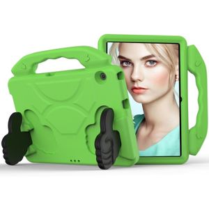 For Huawei MediaPad T5 10.1 inch EVA Children Falling Proof Flat Protective Shell With Thumb Bracket(Green)
