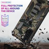 For Samsung Galaxy S30 Camouflage Armor Shockproof TPU + PC Magnetic Protective Case with Holder(Army Green)