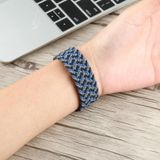 Plastic Buckle Mixed Color Nylon Braided Single Loop Replacement Watchbands For Apple Watch Series 6 & SE & 5 & 4 44mm / 3 & 2 & 1 42mm  Size:L(Camouflage Blue)