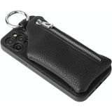 Voor iPhone 11 Pro Max Afneembare Portemonnee met ritssluiting en Lanyard