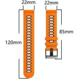 Voor Huawei Horloge GT 42mm / 46mm 22mm Mixed-Color Silicone Strap (White + Orange)