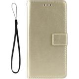For Sony Xperia 5 III Crazy Horse Texture Horizontal Flip Leather Case with Holder & Card Slots & Lanyard(Gold)