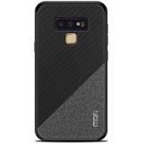 MOFI eert serie volledige TPU + PC + kaasdoek geplakt Case voor Galaxy opmerking van 9(Black)