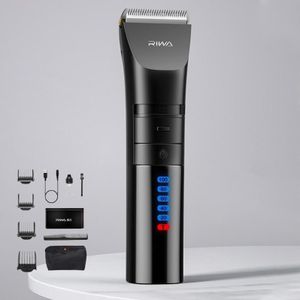 Original Xiaomi Youpin RIWA Electric Hair Clipper RE-6110 Full Body Washing Rechargeable Variable Speed Hair Trimmer(Black)