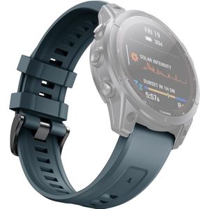 Voor Garmin Fenix 7x Quick Release Silicone Watchband (Navy Blue)