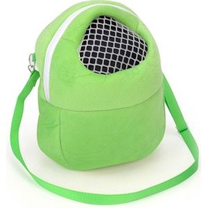 Pet Bag Small Pet Hamster Carrier Pure Color Leash Travel Bag  Size:S(Green)