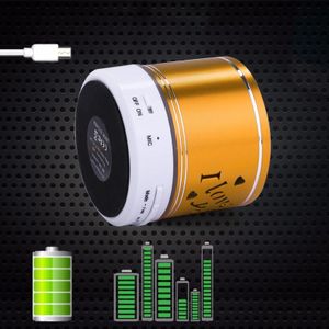 Mini Portable Bluetooth Stereo Speaker  with Built-in MIC & RGB LED  Support Hands-free Calls & TF Card & AUX IN  Bluetooth Distance: 10m(Yellow)