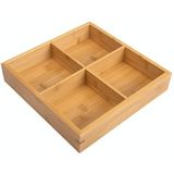 Hot Pot Bamboo Plate Compartmental Platter Vegetable Wood Tray Set Small Four Grid Bamboo Plate