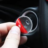 3D Aluminum Alloy Engine Start Stop Push Button Cover Trim Decorative Sticker for Mazda(Black)