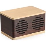 D70 QI Standard Subwoofer Wooden Bluetooth 4.2 Speaker  Support TF Card & 3.5mm AUX Yellow