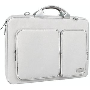 ST11 Polyester Thickened Laptop Bag with Detachable Shoulder Strap  Size:15.6 inch(Silver Gray)