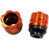 2 Pairs Motorcycle Modified Accessories Anti-Drop Cup CNC Aluminum Alloy Anti-Collision And Shock Absorbing Front Fork Cup(Orange)