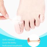 10 Pairs With Hole Toe Set High Heels Anti-Wear Anti-Pain Toe Protective Cover  Size: L(White)