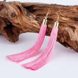 3 PCS Women Boho Fashion Long Tassel Earrings(White)