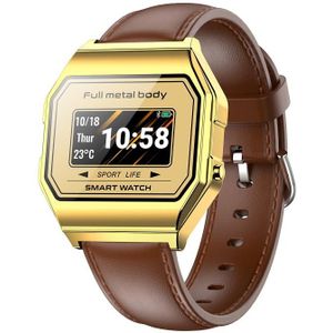 KW18 IP67 0.96 inch lederen horlogeband kleurenscherm Smart horloge