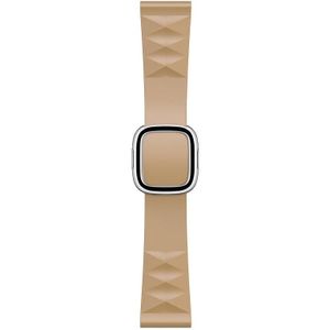 Modern Style Silicone Replacement Strap Watchband For Apple Watch Series 7 & 6 & SE & 5 & 4 40mm  / 3 & 2 & 1 38mm  Style:Silver Buckle(Walnut)