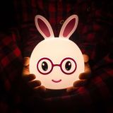 Cartoon Colorful Changing Touch Pat Sensor Night Light  Creative USB Charging LED Decoration Lamp Novelty Gift