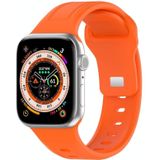Voor Apple Watch 6 44 mm siliconen horlogeband met vierkante gesp