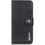 For Samsung Galaxy A72 5G KHAZNEH Cowhide Texture Horizontal Flip Leather Case with Holder & Card Slots & Wallet(Black)