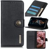 For Samsung Galaxy A72 5G KHAZNEH Cowhide Texture Horizontal Flip Leather Case with Holder & Card Slots & Wallet(Black)