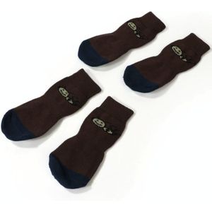 Pet Socks Cotton Anti-Scratch Breathable Foot Cover  Size: 4XL(Brown)
