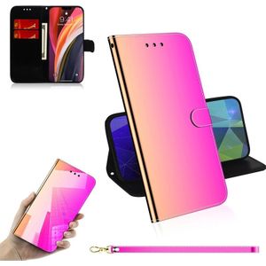 For iPhone 12 Pro Max Imitated Mirror Surface Horizontal Flip Leather Case with Holder & Card Slots & Wallet & Lanyard(Gradient Color)