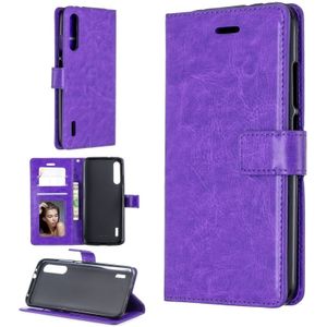 For Xiaomi Mi A2 Crazy Horse Texture Horizontal Flip Leather Case with Holder & Card Slots & Wallet & Photo Frame(Purple)