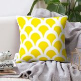 2 PCS 45x45cm Yellow Striped Pillowcase Geometric Throw Cushion Pillow Cover Printing Cushion Pillow Case Bedroom Office  Size:450*450mm(27)
