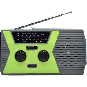 AM/FM/NoAA 2000mAh noodradio draagbare handslinger zonne-energie radio